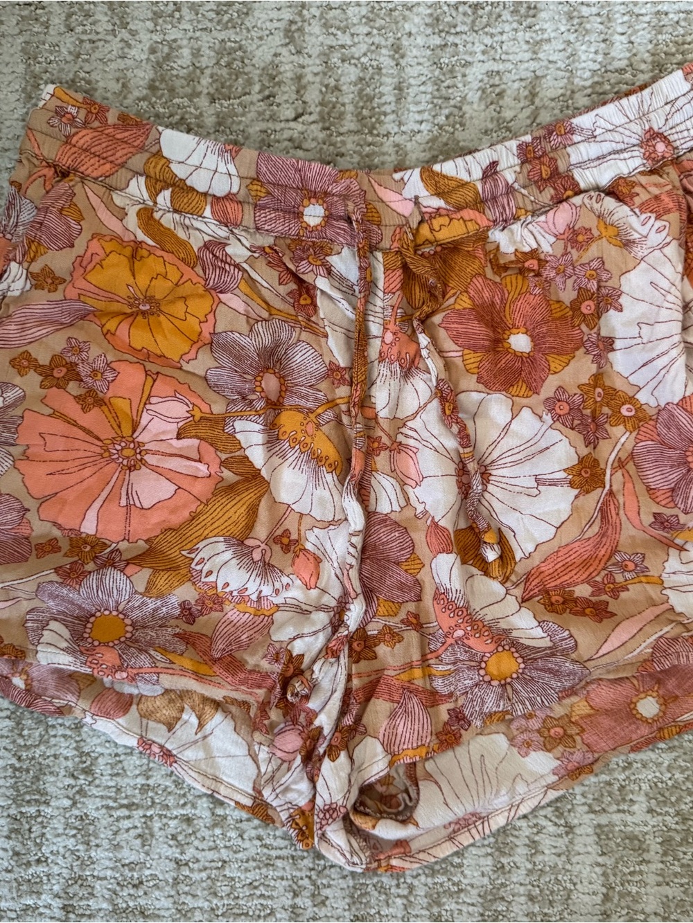 Volcom Floral Women’s Shorts in Peach & Pink